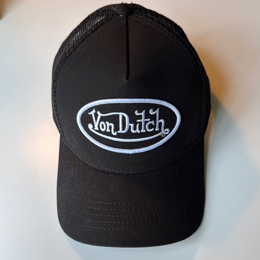 Von Dutch Black Snapback Hat Classic Embroidered Logo